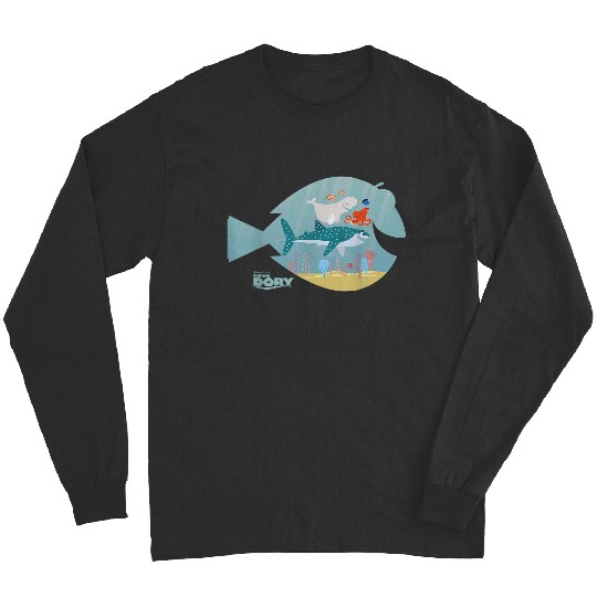 Disneyss Pixars Finding Dory Fish Frame Adventure Crew Logo Long Sleeves
