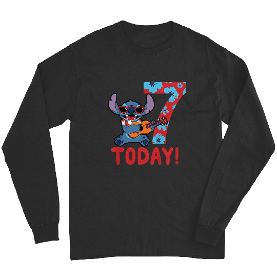 Discover Kids Disney Lilo Stitch Tropical Birthday 7 Years Old Today Long Sleeves