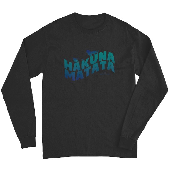 Disneyss Lion King Hakuna Matata Blue Text Trio Logo Long Sleeves