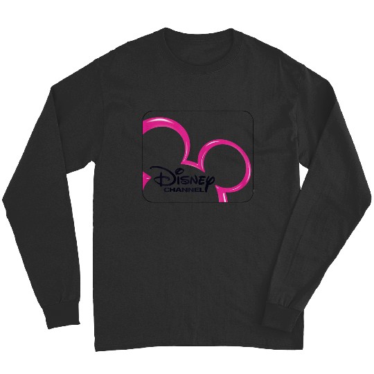 Disney Channel  Mickey Mouse Pink 2000s Logo Long Sleeves