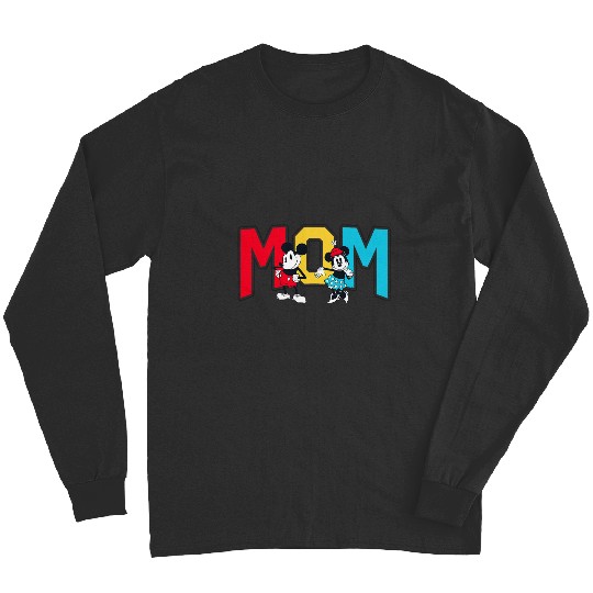 Discover Disney Mickey And Friends Mickey Minnie Mom Collegiate Logo Long Sleeves