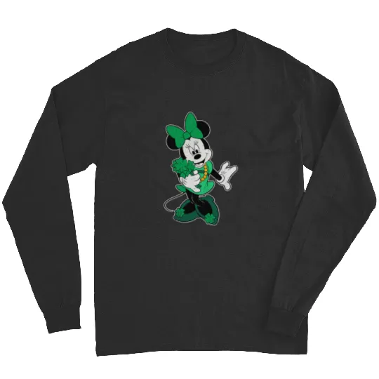 Disney Retro Shamrock Minnie Mouse St. Patricks Day Long Sleeves