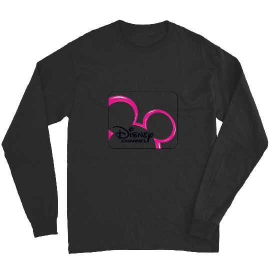 Disney Channel  Mickey Mouse Pink Retro 2000s Logo Long Sleeves