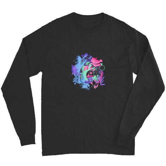 Discover Disney Alice In Wonderland Neon Forest Silhouett Long Sleeves