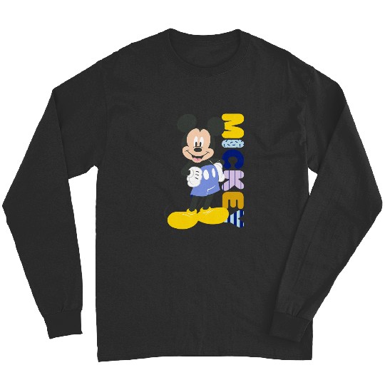 Discover Disney Mickey And Friends Iconic Mickey Mouse Pose Big Logo Long Sleeves