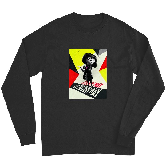 Disney Pixar The Incredibles 2 Edna Retro On It's Way Logo Long Sleeves