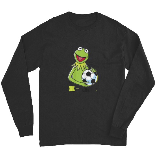 Disneyss The Muppets Kermit Soccer Ball Vintages Stencil Logo Long Sleeves