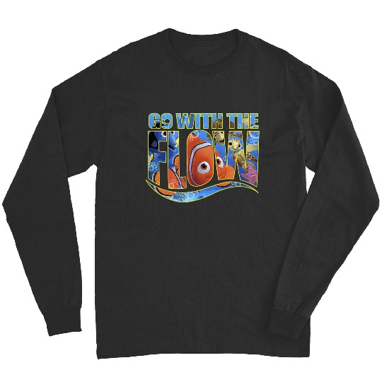 Disneyss Pixars Finding Nemo Go With The Flow Logo Filled Long Sleeves