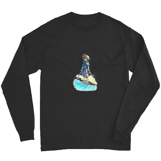 Disney Kingdom Hearts Sora Beach Sketch Long Sleeves