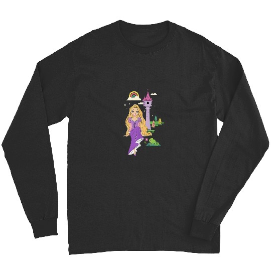 Disney Tangled Rapunzel Pascal Rainbow Tower Ske Long Sleeves