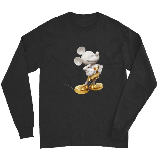 Disney Gold Mickey Mouse Pose,Short Sleeve T-Shirt Long Sleeves
