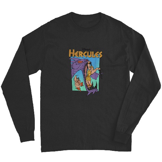 Disney Hercules Hydra Battle Retro Classic Movie Poster T-Shirt Long Sleeves