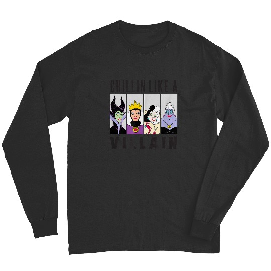 Disney Villain Gang Ursula,Evil Queen,Cruella,Maleficent T-Shirt Long Sleeves