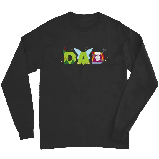 Disney Peter Pan Tinker Bell Fathers Day Birthday Best Dad Long Sleeves
