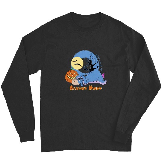 Bloomy Night Eeyore Halloween Long Sleeves, Disney Eeyore Winnie The Pooh Halloween Long Sleeves