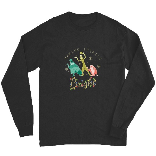 Vintage The Haunted Mansion Long Sleeves, Making Spirits Bright Disney Christmas Long Sleeves