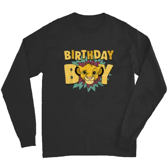 Disney The Lion King Birthday Boy Simba Big Face Chest Logo Long Sleeves