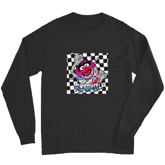 Disney The Muppets Rockstar Animal Checkerboard Portrait Long Sleeves
