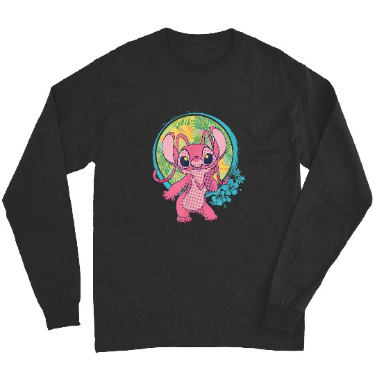 Disney Lilo Stitch Angel Tropical Hawaii Beach Vibes Long Sleeves
