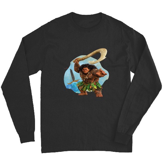Disneyss Moana 2 Action Pose Maui With Fish Hook Long Sleeves