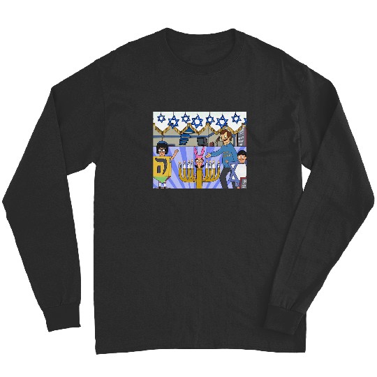 BobS Burgers Says Happy Hanukkah Long Sleeves