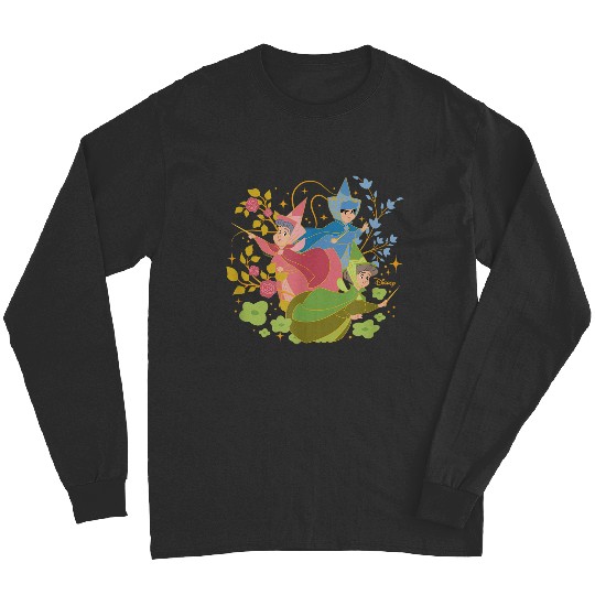 Disneyss Princess Sleeping Beauty Flora Fauna Merryweather Long Sleeves