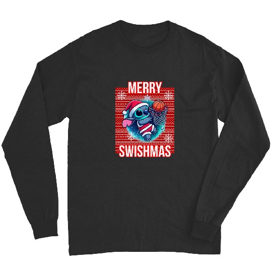 Merry Stitchmas Stitch fan art Sticker, Stitch Eras Tour , Stitch Shirt, Disney Land Lilo and Stitch Long Sleeves