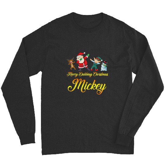 Name - Dabbing Santa Claus Elf Reindeer Snowman - Merry Dabbing Christmas  : Mickey Disney Christmas, Disney Christmas Long Sleeves