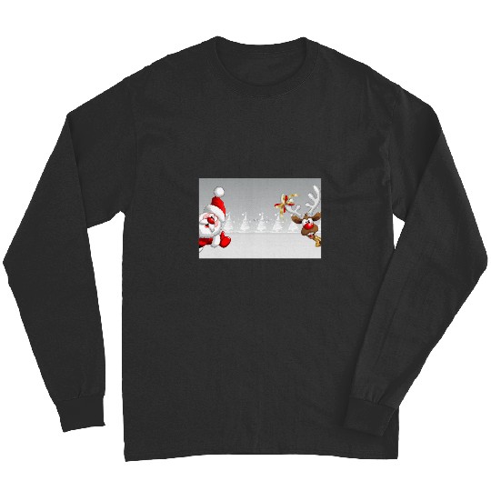Santa Rudolph tree snow Christmas theme  : Mickey Disney Christmas, Disney Christmas Long Sleeves