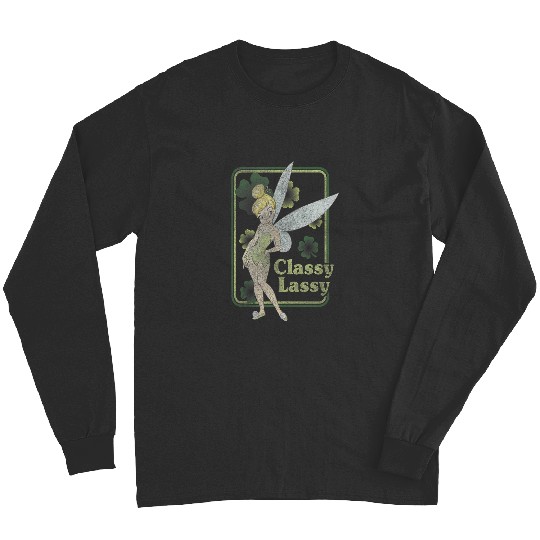 Disney Peter Pan Tinker Bell St. Patricks Day Classy Lassy Tank Top Long Sleeves