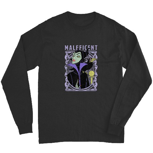 Disney Sleeping Beauty Maleficent Old School Poster Long Sleeves