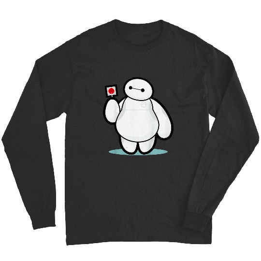 Disneyss Big Hero 6 Baymax With Lollipop Cute shots Long Sleeves