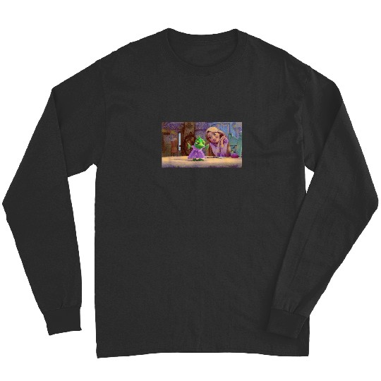 Disney Tangled Rapunzel And Pascal Painted Style Long Sleeves