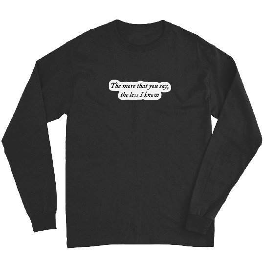 Discover Taylor Evermore Lyrics Long Sleeves