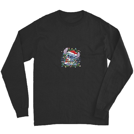 Discover Disney Lilo & Stitch Christmas Tangled Lights Portrait Tank Top Long Sleeves