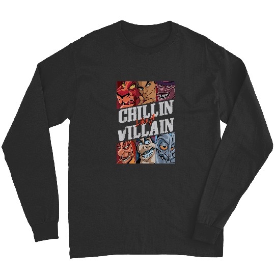 Discover Disney Villains Chillin' Like A Villain Group Portrait Long Sleeves