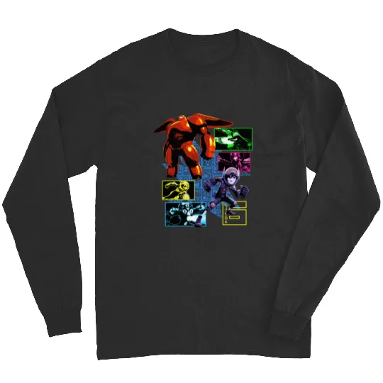Discover Disney Big Hero 6 Epic Super Hero Teamup Neon Panels Epic Long Sleeves