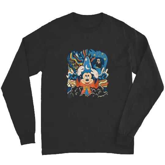 Discover Disney Fantasia Mickey Mouse Sorcerer’s Apprentice Retro Premium Long Sleeves