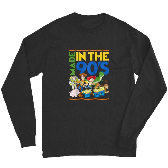 Disney Pixar Toy Story Made in the 90's Retro Group Shot Raglan Baseball Tee Long Sleeves