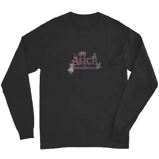 Discover Disney Alice In Wonderland Group Shot Title Logo Long Sleeves