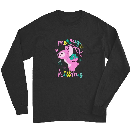 Disneyss Lilo Stitch Christmas Angel Merry Kisssmas Mistletoe Long Sleeves