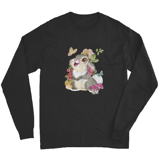 Disney Bambi Thumper Vintage Floral Portrait Long Sleeves
