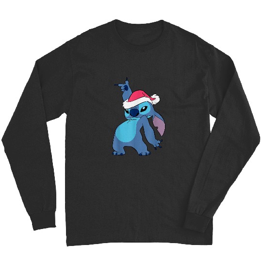 Discover Disney Lilo & Stitch Christmas Santa Hat Stitch Portrait Long Sleeves