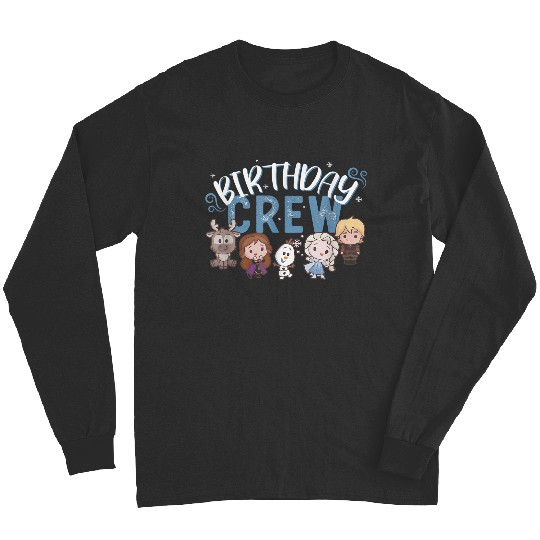 Discover Disneyss Frozen Birthday Crew Cute Chibi Group shots Big Logo Long Sleeves