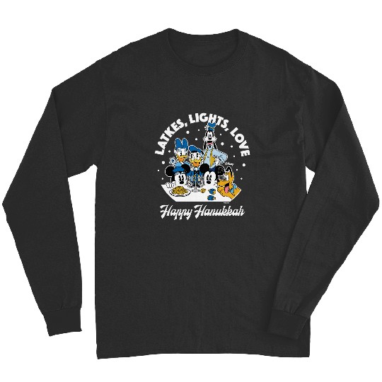 Discover Disney - Mickey Minnie Donald Goofy Pluto Happy Hanukkah Long Sleeves