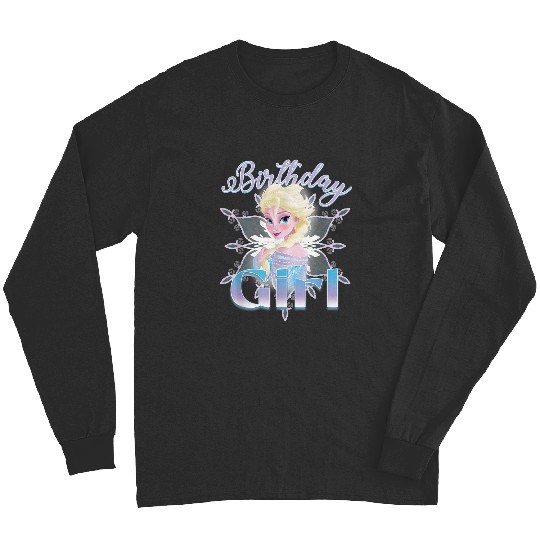 Discover Disneyss Frozen Princess Elsa Birthday Girl Big Chest Logo Long Sleeves
