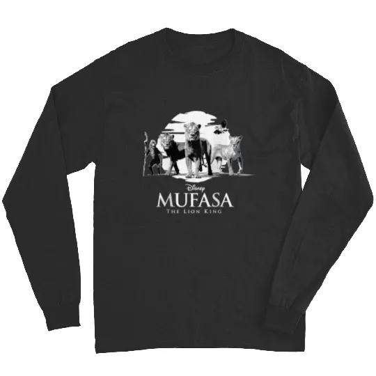 Disneyss Mufasa The Lion King Movie Black White Characters Long Sleeves