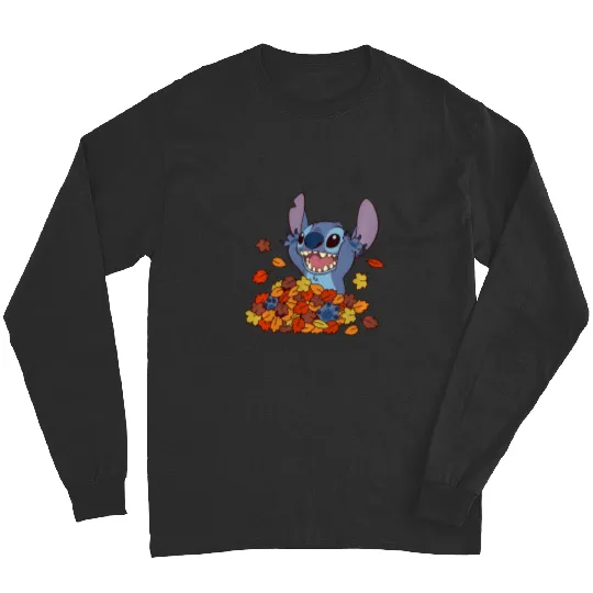Disney Lilo Stitch Autumn Leaves Stitch Long Sleeves