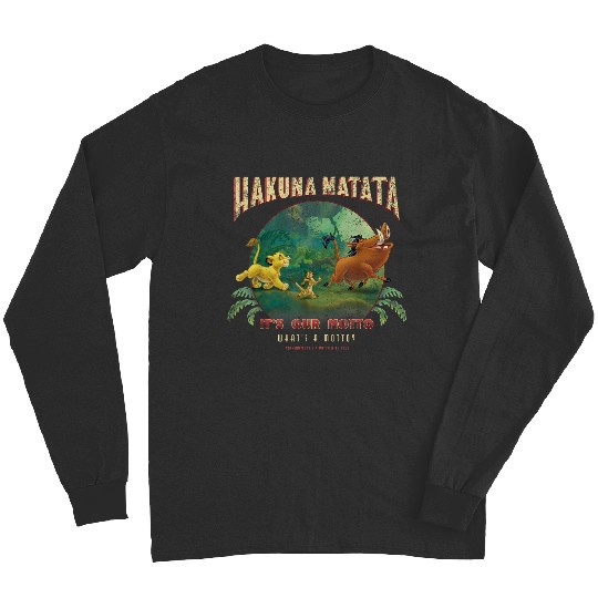 Disneyss Lion King Hakuna Matata Motto Simba Timon Pumbaa Long Sleeves