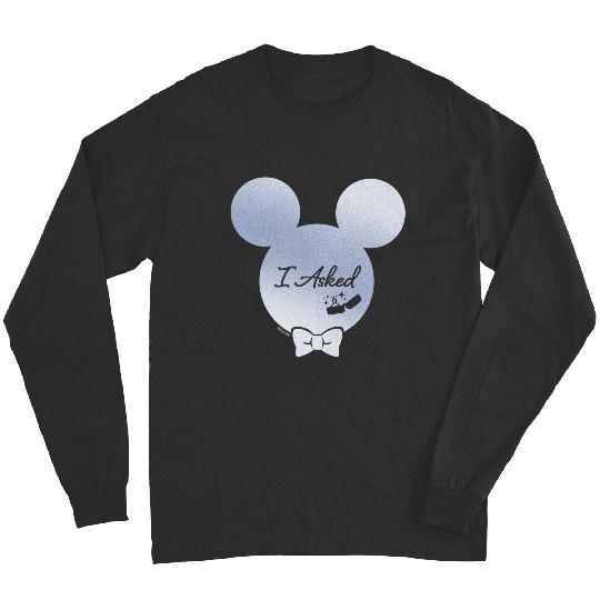 Disney I Asked Proposal Engagement Ring Bow Tie Mickey Long Sleeves